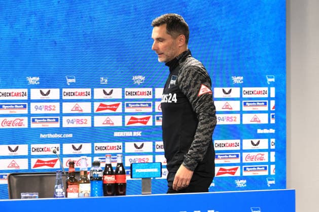 DEU, DFL, 2 FBL Hertha BSC, Training, 12 03 2026, Sportforum, Berlin, DEU, DFL, 2 FBL Hertha BSC, Press conference in picture Head coach Stefan Leitl Hertha BSC Berlin DFL regulations prohibit any use of Photographs as image sequences and or quasi video nordphotoxGmbHx xEngler nph00076