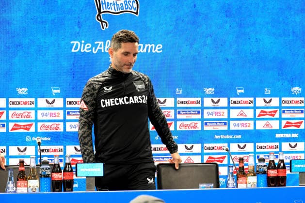 DEU, DFL, 2 FBL Hertha BSC, Training, 12 03 2026, Sportforum, Berlin, DEU, DFL, 2 FBL Hertha BSC, Press conference in picture Head coach Stefan Leitl Hertha BSC Berlin DFL regulations prohibit any use of Photographs as image sequences and or quasi video nordphotoxGmbHx xEngler nph00076