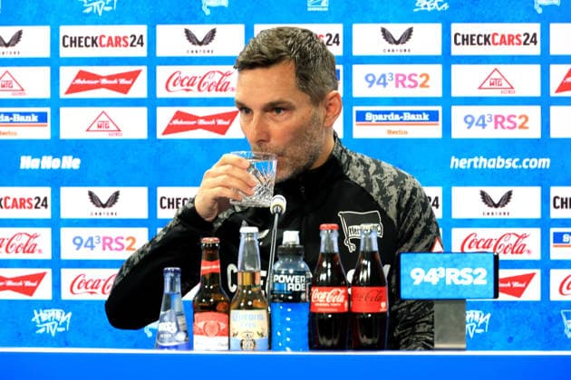 DEU, DFL, 2 FBL Hertha BSC, Training, 12 03 2026, Sportforum, Berlin, DEU, DFL, 2 FBL Hertha BSC, Press conference in picture Head coach Stefan Leitl Hertha BSC Berlin DFL regulations prohibit any use of Photographs as image sequences and or quasi video nordphotoxGmbHx xEngler nph00076