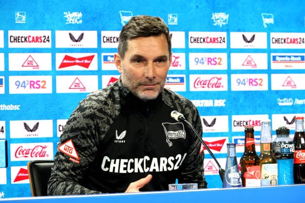 DEU, DFL, 2 FBL Hertha BSC, Training, 12 03 2026, Sportforum, Berlin, DEU, DFL, 2 FBL Hertha BSC, Press conference in picture Head coach Stefan Leitl Hertha BSC Berlin DFL regulations prohibit any use of Photographs as image sequences and or quasi video nordphotoxGmbHx xEngler nph00076