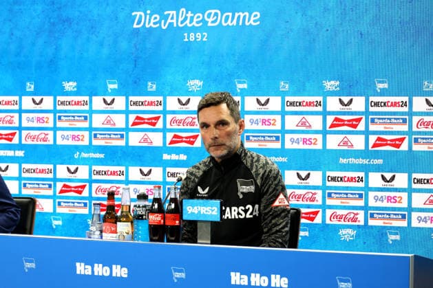 DEU, DFL, 2 FBL Hertha BSC, Training, 12 03 2026, Sportforum, Berlin, DEU, DFL, 2 FBL Hertha BSC, Press conference in picture Head coach Stefan Leitl Hertha BSC Berlin DFL regulations prohibit any use of Photographs as image sequences and or quasi video nordphotoxGmbHx xEngler nph00076