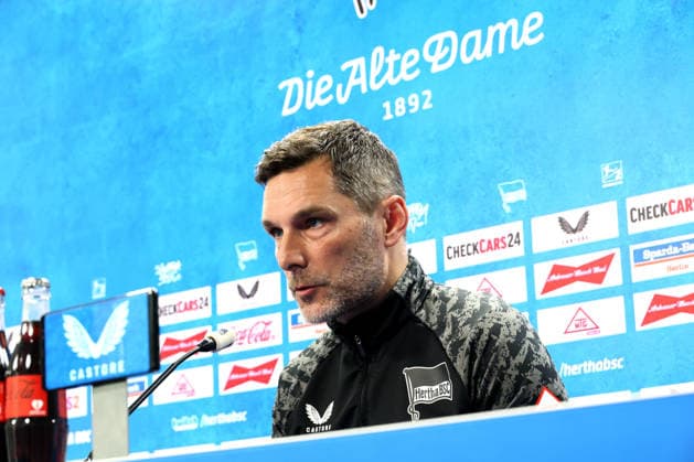 DEU, DFL, 2 FBL Hertha BSC, Training, 12 03 2026, Sportforum, Berlin, DEU, DFL, 2 FBL Hertha BSC, Press conference in picture Head coach Stefan Leitl Hertha BSC Berlin DFL regulations prohibit any use of Photographs as image sequences and or quasi video nordphotoxGmbHx xEngler nph00076
