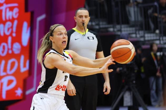 Belgium s Julie Allemand pictured in action during a basket game between China and Belgium s national team, Nationalteam Belgian Cats, in Wuhan, China, on Thursday 12 March 2026, the second game (out of 5) of the qualifications phase for the World Cup Basket tournament. NIKOLAxKRSTIC  x167247132x