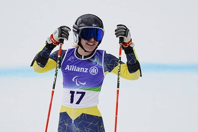 CORTINA, ITALY 20260312 Ebba Arsjö wins gold in the women s giant slalom (standing) at the Paralympics in Tofane Alpine Skiiing Center, Cortina. *** The image is included in the SPORTS PACKAGE. For others PAYMENT IMAGE *** CORTINA ITALY x9200x *** CORTINA, ITALY 20260312 Ebba Arsjö wins gold in the women s giant slalom standing at the Paralympics in Tofane Alpine Skiiing Center, Cortina The image is included in the SPORTS PACKAGE For others PAYMENT IMAGE CORTINA ITALY x9200x  Copyright: xBjörnxLarssonxRosvall TTx PARALYMPICS 2026 GIANT SLALOM