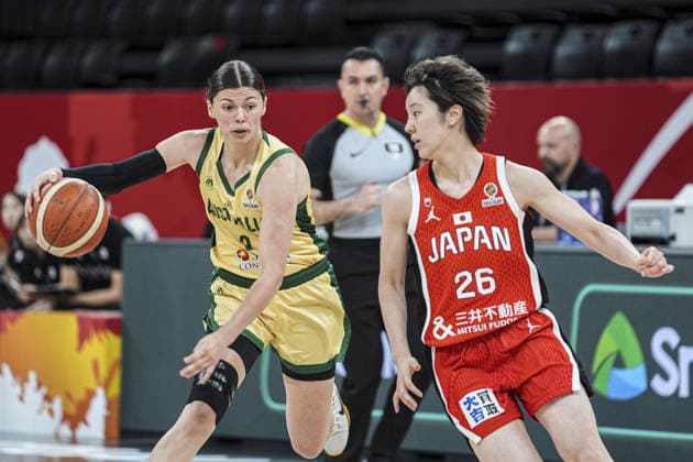 Australia v Japan - 2026 FIBA Women s Basketball World Cup qualification ISTANBUL, TURKIYE - MARCH 12: Jade Melbourne of Australia in action against Kokoro Tanaka of Japan during 2026 FIBA Women s Basketball World Cup qualification Group C match between Australia and Japan at Basketball Development Center in Istanbul, Turkiye on March 12, 2026. Beyza Comert Anadolu Istanbul Turkey. Editorial use only. Please get in touch for any other usage.  Copyright: x2026xAnadoluxBeyzaxComertx