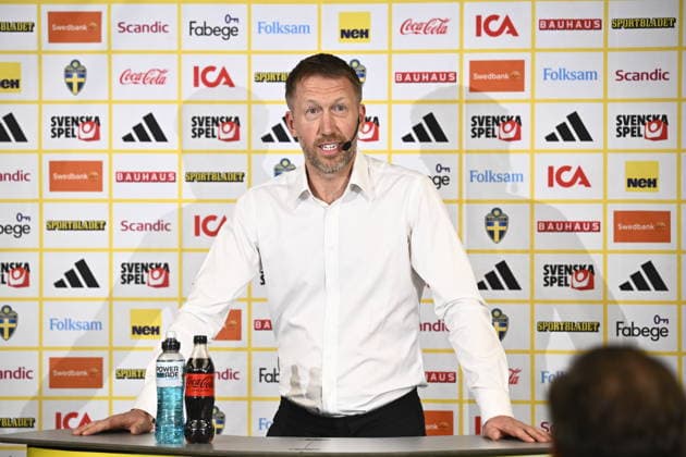 STOCKHOLM, SWEDEN 20260312 Press meeting with Graham Potter who will continue as national football team manager until 2030 STOCKHOLM SWEDEN x10080x  Copyright: xFredrikxSandberg TTx PRESSTRÄFF GRAHAM POTTER