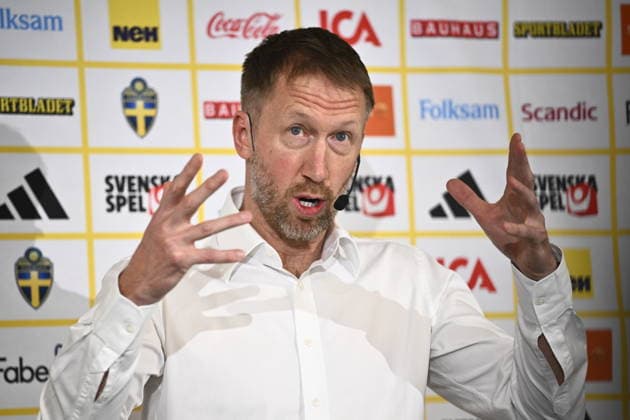 STOCKHOLM, SWEDEN 20260312 Press meeting with Graham Potter who will continue as national football team manager until 2030 STOCKHOLM SWEDEN x10080x  Copyright: xFredrikxSandberg TTx PRESSTRÄFF GRAHAM POTTER