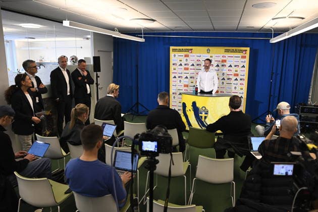 STOCKHOLM, SWEDEN 20260312 Press meeting with Graham Potter who will continue as national football team captain until 2030 STOCKHOLM SWEDEN x10080x  Copyright: xFredrikxSandberg TTx PRESS MEETING GRAHAM POTTER