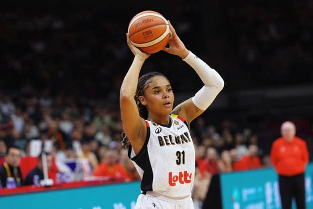 Belgium s Maxuella Lisowa Mbaka pictured in action during a basket game between China and Belgium s national team, Nationalteam Belgian Cats, in Wuhan, China, on Thursday 12 March 2026, the second game (out of 5) of the qualifications phase for the World Cup Basket tournament. NIKOLAxKRSTIC  x167250259x