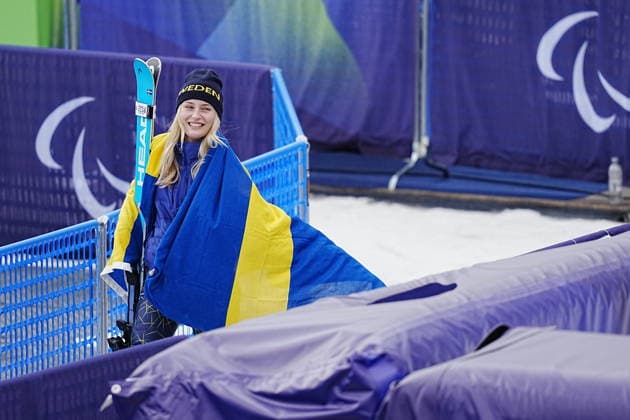 CORTINA, ITALY 20260312 Ebba Arsjö wins gold in the women s giant slalom (standing) at the Paralympics in Tofane Alpine Skiiing Center, Cortina. *** The image is included in the SPORTS PACKAGE. For others PAYMENT IMAGE *** CORTINA ITALY x9200x *** CORTINA, ITALY 20260312 Ebba Arsjö wins gold in the women s giant slalom standing at the Paralympics in Tofane Alpine Skiiing Center, Cortina The image is included in the SPORTS PACKAGE For others PAYMENT IMAGE CORTINA ITALY x9200x  Copyright: xBjörnxLarssonxRosvall TTx PARALYMPICS 2026 GIANT SLALOM