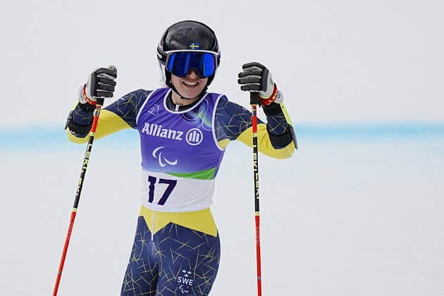 CORTINA, ITALY 20260312 Ebba Arsjö wins gold in the women s giant slalom (standing) at the Paralympics in Tofane Alpine Skiiing Center, Cortina. *** The image is included in the SPORTS PACKAGE. For others PAYMENT IMAGE *** CORTINA ITALY x9200x *** CORTINA, ITALY 20260312 Ebba Arsjö wins gold in the women s giant slalom standing at the Paralympics in Tofane Alpine Skiiing Center, Cortina The image is included in the SPORTS PACKAGE For others PAYMENT IMAGE CORTINA ITALY x9200x  Copyright: xBjörnxLarssonxRosvall TTx PARALYMPICS 2026 GIANT SLALOM