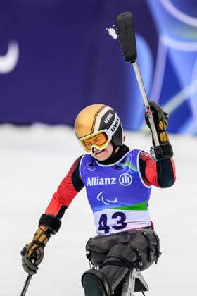 260312 Anna-Lena Forster of Germany celebrates after competing in the women s para alpine giant slalom during day 6 of the Milano Cortina 2026 Winter Paralympic Games on March 12, 2026 in Cortina. Photo: Maxim Thore BILDBYRAN kod MT MT1020 alpint alpine skiing paralympic games paralympics paralympiska spel paralympiske leker vinter-paralympics winter paralympics milano cortina 2026 milano cortina 2026 winter paralympic games 6 bbeng storslalom jubel *** 260312 Anna Lena Forster of Germany celebrates after competing in the women s para alpine giant slalom during day 6 of the Milano Cortina 2026 Winter Paralympic Games on March 12, 2026 in Cortina Photo Maxim Thore BILDBYRAN kod MT MT1020 alpint alpine skiing paralympic games paralympiska spelen paralympiske leker vinter paralympics winter paralympics milano cortina 2026 milano cortina 2026 winter paralympic games 6 bbeng storslalom jubel  Copyright: MAXIMxTHORE BB260312MT058