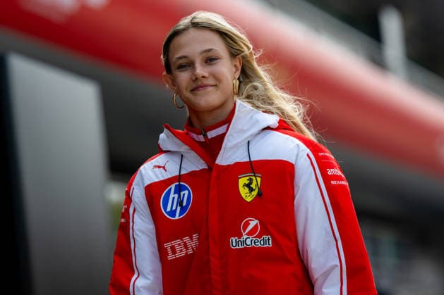 Chinese Grand Prix - The build up - Shanghai International Circuit SHANGHAI INTERNATIONAL CIRCUIT, CHINA - MARCH 12: Alba Hurup Larsen, , during the Chinese Grand Prix at Shanghai International Circuit on Thursday March 12, 2026 in Shanghai, China (Photo by Michael Potts BSR Agency). Content not available for redistribution in The Netherlands directly or indirectly through any third parties. Copyright: xBSRxAgencyx