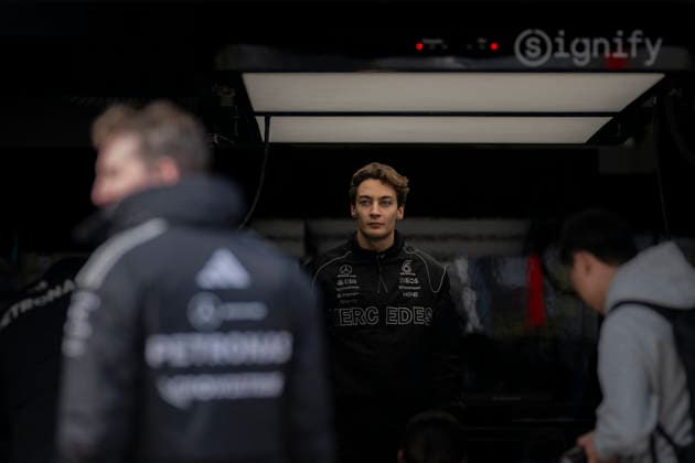 First day of Formula One Chinese Grand Prix Shanghai EB 63 George Russell (Mercedes) at the Formula One Chinese Grand Prix at the Shanghai International Circuit in Shanghai on March 12, 2026. Photo by Eliot Blondet ABACAPRESS.COM Shanghai Chine  Copyright: xBlondetxEliot ABACAx
