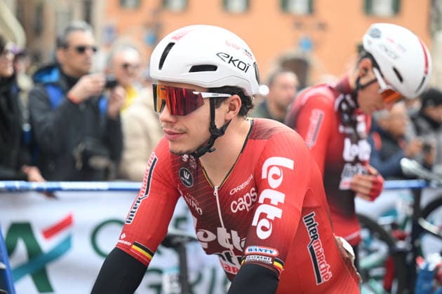 12-03-2026 Tirreno - Adriatico; Tappa 04 Tagliacozzo - Martinsicuro; 2026, Lotto - Intermarche; De Lie, Arnaud; Tagliacozzo; 