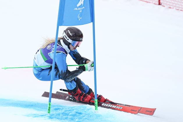 ITALY, CORTINA D AMPEZZO - MARCH 12, 2026: Varvara Voronchikhina of Russia competes in a women s para alpine skiing giant slalom standing event at the Tofane Alpine Skiing Centre during the 2026 Winter Paralympic Games, in Cortina d Ampezzo, Province of Belluno 2026 Winter Paralympics: Para Alpine Skiing  - ZUMAt113 20260312_zaa_t113_275 Copyright: xMikhailxTereshchenkox