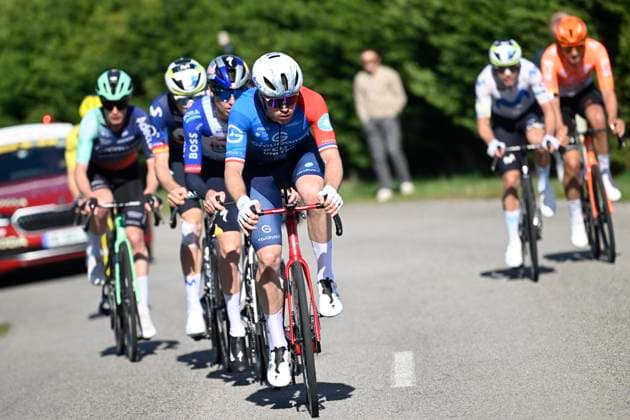 Paris Nice 2026 Stage 5 COLOMBIER-LE-VIEUX, FRANCE - MARCH 12 : Cavagna Remi (FRA) of Groupama - FDJ United during stage 5 of the 84th edition of Paris - Nice an UCI World Tour 2.UWT cycling road race stage for Men Elite of 205.4 km with start in Cormoranche-sur-Saone and finish in Colombier-le-Vieux on March 12, 2026 in Colombier-le-Vieux, France, 12 03 2026 ( Motordriver Guy De Vuyst - Colombier-le-Vieux France  Copyright: xNicoxVereeckenx