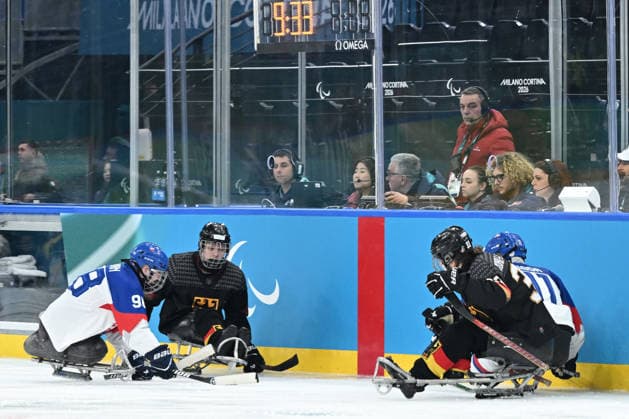 Para Ice hockey, Eishockey - Millano Cortina 2026 Winter Paralympics: Day 6 - Classification Game 5 - 8 Para Ice Hockey - Milano Cortina 2026 Winter Paralympics: Day 6 MILANO SANTAGIULIA ICE HOCKEY ARENA MILANO, ITALY - MARCH 12: Classification Game 5 - 8 Slovakia (SVK) - Germany (GER) (Photo by RALF KUCKUCK) Copyright 2026 Ralf Kuckuck Milano Milano Santagiulia Ice Hockey Arena Italy