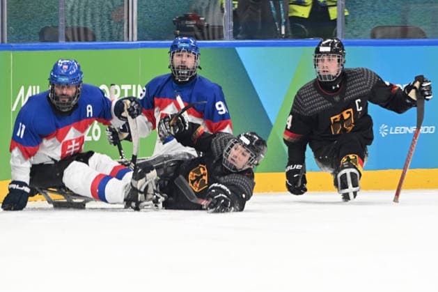 Para Ice hockey, Eishockey - Millano Cortina 2026 Winter Paralympics: Day 6 - Classification Game 5 - 8 Para Ice Hockey - Milano Cortina 2026 Winter Paralympics: Day 6 MILANO SANTAGIULIA ICE HOCKEY ARENA MILANO, ITALY - MARCH 12: Classification Game 5 - 8 Slovakia (SVK) - Germany (GER) (Photo by RALF KUCKUCK) Copyright 2026 Ralf Kuckuck Milano Milano Santagiulia Ice Hockey Arena Italy