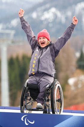 Milano Cortina 2026 Paralympic Winter games, Winterspiele,Spiele, Summer games - Para Alpine Skiing Anna-Lena Forster vom Team Deutschland gewinnt Gold beim Para Alpine Skiing Giant-Slalom der Frauen bei Milano Cortina 2026 Paralympic Winter Games am 12.03.2026 *** Milano Cortina 2026 Paralympic Winter Games Para Alpine Skiing Anna Lena Forster from Team Germany wins gold in the womens Para Alpine Skiing Giant Slalom at Milano Cortina 2026 Paralympic Winter Games on 12 03 2026 Copyright: xBEAUTIFULxSPORTS MarcusxHartmannx
