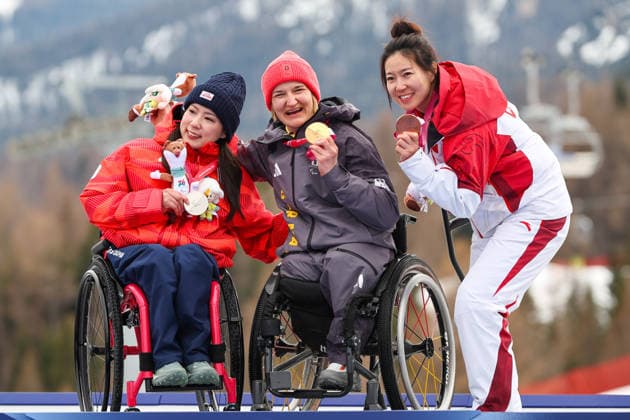 Milano Cortina 2026 Paralympic Winter games, Winterspiele,Spiele, Summer games - Para Alpine Skiing Anna-Lena Forster vom Team Deutschland gewinnt Gold beim Para Alpine Skiing Giant-Slalom der Frauen bei Milano Cortina 2026 Paralympic Winter Games am 12.03.2026 *** Milano Cortina 2026 Paralympic Winter Games Para Alpine Skiing Anna Lena Forster from Team Germany wins gold in the womens Para Alpine Skiing Giant Slalom at Milano Cortina 2026 Paralympic Winter Games on 12 03 2026 Copyright: xBEAUTIFULxSPORTS MarcusxHartmannx