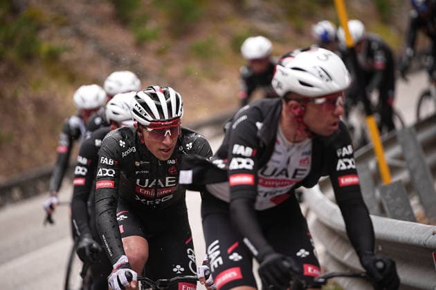 The pack rides during the 213-kilometer Stage 4 of the Tirreno-Adriatico cycling race from Tagliacozzo to Martinsicuro - Italy,- Thursday, March 12, 2026. - cycling .  Copyright: xMarcoxAlpozzi LaPressex