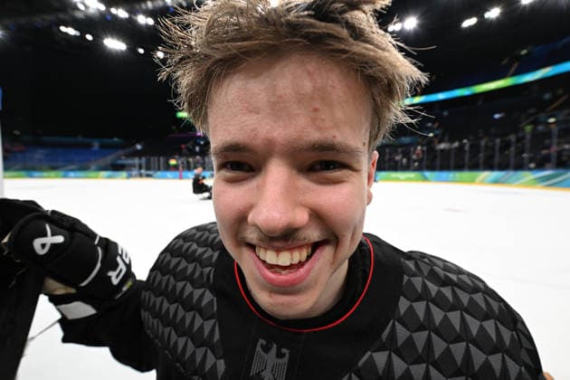 Para Ice hockey, Eishockey - Millano Cortina 2026 Winter Paralympics: Day 6 - Classification Game 5 - 8 Para Ice Hockey - Milano Cortina 2026 Winter Paralympics: Day 6 MILANO SANTAGIULIA ICE HOCKEY ARENA MILANO, ITALY - MARCH 12: Classification Game 5 - 8 Slovakia (SVK) - Germany (GER) BUSSMANN Jano (No. 14, Athlet, Forward, 09.03.2007, Club Wiehl Penguins) (Photo by RALF KUCKUCK) Copyright 2026 Ralf Kuckuck Milano Milano Santagiulia Ice Hockey Arena Italy