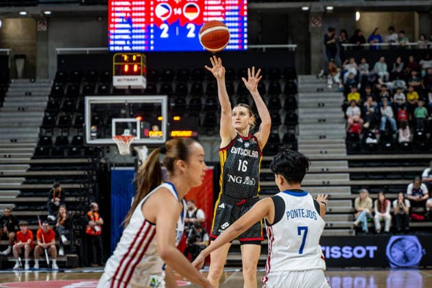 Basketball Villeurbanne 12 03 2026 Wommen™s Basketball World Cup 2026 Qualifying Tournament Philippines PHI Germany GER Alina Hartmann Germany, No 16