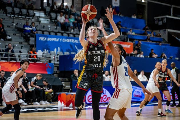 Basketball Villeurbanne 12 03 2026 Wommen™s Basketball World Cup 2026 Qualifying Tournament Philippines PHI Germany GER Frida Bühner Germany, No 20