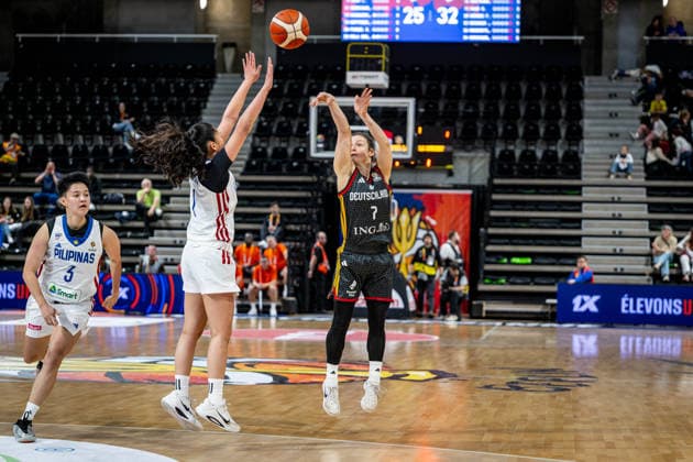 Basketball Villeurbanne 12 03 2026 Wommen™s Basketball World Cup 2026 Qualifying Tournament Philippines PHI Germany GER Jennifer Crowder Germany, No 07