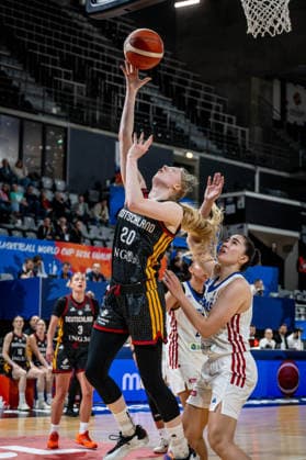 Basketball Villeurbanne 12 03 2026 Wommen™s Basketball World Cup 2026 Qualifying Tournament Philippines PHI Germany GER Frida Bühner Germany, No 20