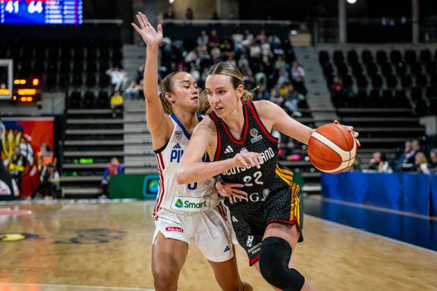 Basketball Villeurbanne 12 03 2026 Wommen™s Basketball World Cup 2026 Qualifying Tournament Philippines PHI Germany GER Emily Bessoir Germany, No 22