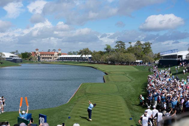 March 12, 2026, Ponte Vedra, Florida, USA: March 12, 2026, Ponte Vedra, Florida.Tommy Fleetwood (England) hits his tee shot on the 18th hole during the first round of The PLAYERS Championship at TPC Sawgrass. PGA, Golf Herren Tour 2026: The PLAYERS Championship  - ZUMAd212 20260312_zsp_d212_001 Copyright: xRichardxDolex
