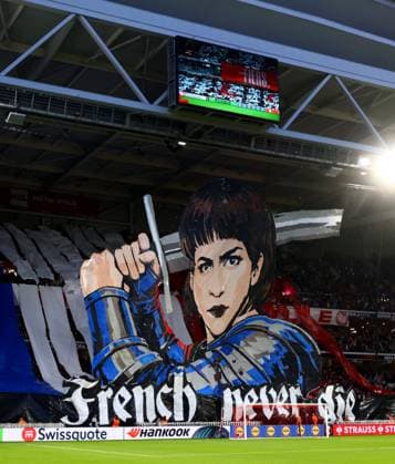 A pre match tifo display. Lille v Aston Villa, UEFA Europa League, Round of 16, First Leg, Football, Stade Pierre-Mauroy, Lille, France - 12 Mar 2026Lille Stade Pierre-Mauroy France EDITORIAL USE ONLY No use with unauthorised audio, video, data, fixture lists, club league logos or live services. Online in-match use limited to 120 images, no video emulation. No use in betting, games or single club league player publications. Copyright: xJamesxMarsh Shutterstockx 16746748aj