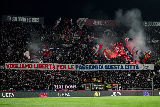 Mg Bologna 12 03 2026 - Europa League Bologna-Roma foto Matteo Gribaudi Image nella foto: tifosi Bologna 