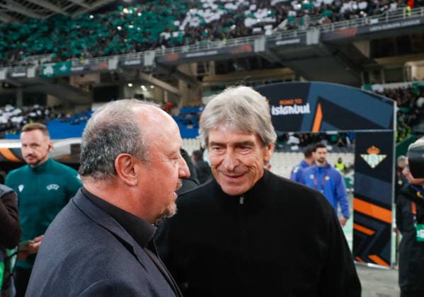 Panathinaikos F.C. v Real Betis UEFA Europa League Rafael Benítez Manager of Panathinaikos F.C. and Manuel Pellegrini Manager of Real Betis during the UEFA Europa League Round of 16 First Leg match at the Olympic Stadium (Greece), Marousi 12 03 2026 UK Newspapers OUT Copyright: xYannisxHalasx FIL-23117-0024