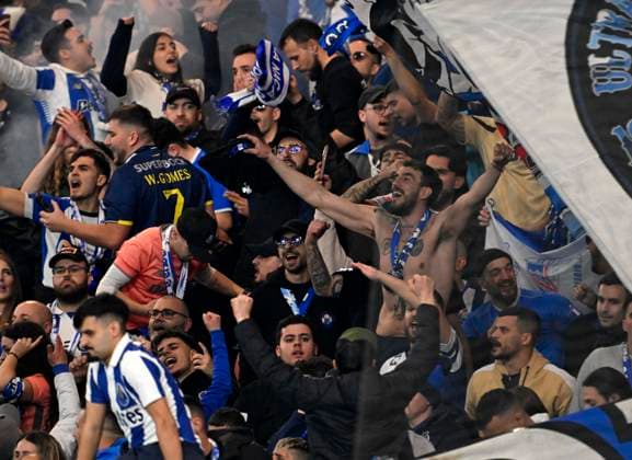 12 03 2026, Football UEFA Europa League 2025 2026 Round of 16, VfB Stuttgart FC Porto, in the MHP Arena Stuttgart, The fans of FC Porto DFL and DFB regulations prohibit any use of photographs as image sequences and or quasi video