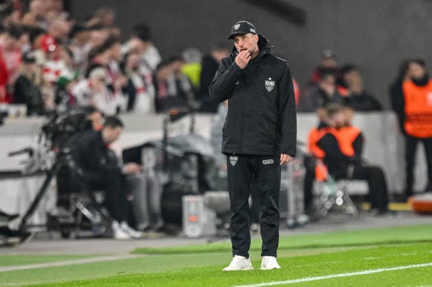 Coach Sebastian Hoeneß VfB Stuttgart gestures during the UEFA Europa League 2025 26 Round of 16 First Leg match between VfB Stuttgart and FC Porto at Stuttgart Arena on March 12, 2026 in Stuttgart, Germany Photo by Harry Langer DeFodi Images
