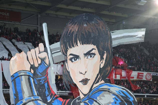 FOOTBALL : LOSC Lille vs Aston Villa FC - UEFA Europa League - 12 03 2026 Tifo lillois lors du match LOSC Lille vs Aston Villa FC, UEFA Europa League 8eme de finale aller, Decathlon Arena stade Pierre Mauroy, le 12 mars 2026 - photo Laurent Sanson PsnewZ  Copyright: xLaurentxSANSONx xPsnewZx