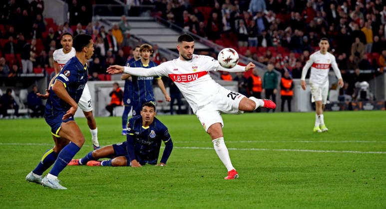 12 03 26 VfB Stuttgart FC Porto Germany, Stuttgart, 12 03 2026, Football, UEFA Europa League, Round of 16, VfB Stuttgart FC Porto Deniz Undav VfB Stuttgart Goal 1 2 Undav