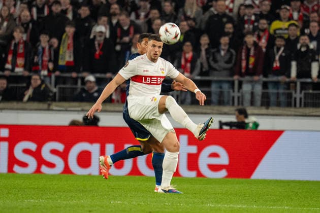 12 03 2026, xdaymx, Football UEFA Europa League, VfB Stuttgart FC Porto vl duel Thiago Silva Porto and Ermedin Demirovic Stuttgart DFL DFB REGULATIONS PROHIBIT ANY USE OF PHOTOGRAPHS as IMAGE SEQUENCES and or QUASI VIDEO Stuttgart
