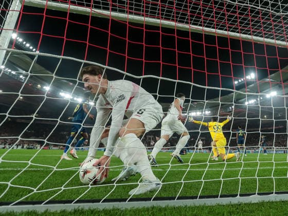 Angelo Stiller VfB Stuttgart gestures during the UEFA Europa League 2025 26 Round of 16 First Leg match between VfB Stuttgart and FC Porto at Stuttgart Arena on March 12, 2026 in Stuttgart, Germany Photo by Harry Langer DeFodi Images