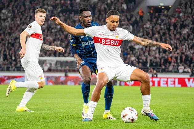 12 03 2026, xdaymx, Football UEFA Europa League, VfB Stuttgart FC Porto Zaidu Porto and Nikolas Nartey Stuttgart DFL DFB REGULATIONS PROHIBIT ANY USE OF PHOTOGRAPHS as IMAGE SEQUENCES and or QUASI VIDEO Stuttgart