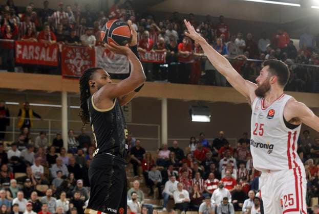 BASKET ASM-OLYMPICAOS 12-03-26 PHOTOPQR NICE MATIN Jean François Ottonello ; Monaco ; 12 03 2026 ; AS MONACO vs OLYMPIACOS PIREE - 31e journee Euroligue de basket 25 26 - 23 Juhann Begarin Monaco France  Copyright: xPHOTOPQR NICExMATIN MAXPPPxJeanxFrançoisxOttonellox 20260312NIM2367 20260312NIM2367