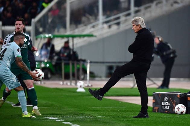 UEFA Europa League, Panathinaikos FC vs Real Betis - Manuel Pellegrini of Real Betis react during the UEFA Europa League round of 16 1st leg soccer match between Panathinaikos FC and Real Betis held at Olympic Athletic Center of Athens in Athens, Greece, 12 March 2026. IMAGO ONE INCH PRODUCTIONS ATHENS Greece Copyright: xOnexInchxProductionsx 6889893