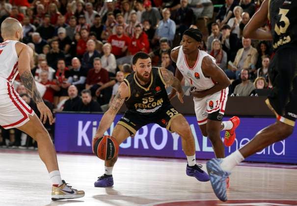 BASKET ASM-OLYMPICAOS 12-03-26 PHOTOPQR NICE MATIN Jean François Ottonello ; Monaco ; 12 03 2026 ; AS MONACO vs OLYMPIACOS PIREE - 31e journee Euroligue de basket 25 26 - 55 Mike James Monaco France  Copyright: xPHOTOPQR NICExMATIN MAXPPPxJeanxFrançoisxOttonellox 20260312NIM2362 20260312NIM2362