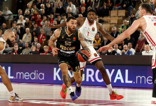 BASKET ASM-OLYMPICAOS 12-03-26 PHOTOPQR NICE MATIN Jean François Ottonello ; Monaco ; 12 03 2026 ; AS MONACO vs OLYMPIACOS PIREE - 31e journee Euroligue de basket 25 26 - 55 Mike James Monaco France  Copyright: xPHOTOPQR NICExMATIN MAXPPPxJeanxFrançoisxOttonellox 20260312NIM2364 20260312NIM2364