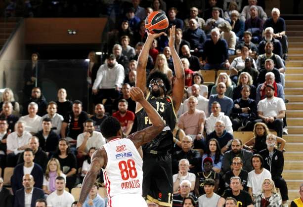 BASKET ASM-OLYMPICAOS 12-03-26 PHOTOPQR NICE MATIN Jean François Ottonello ; Monaco ; 12 03 2026 ; AS MONACO vs OLYMPIACOS PIREE - 31e journee Euroligue de basket 25 26 - 13 Kevarrius Hayes Monaco France  Copyright: xPHOTOPQR NICExMATIN MAXPPPxJeanxFrançoisxOttonellox 20260312NIM2371 20260312NIM2371