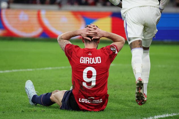 FOOTBALL : LOSC Lille vs Aston Villa FC - UEFA Europa League - 12 03 2026 Olivier GIROUD (LOSC Lille) lors du match LOSC Lille vs Aston Villa FC, UEFA Europa League 8eme de finale aller, Decathlon Arena stade Pierre Mauroy, le 12 mars 2026 - photo Laurent Sanson PsnewZ  Copyright: xLaurentxSANSONx xPsnewZx