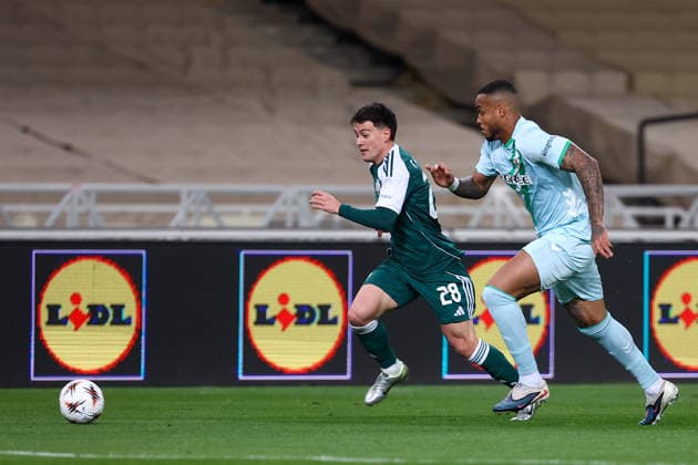 Panathinaikos F.C. v Real Betis UEFA Europa League Facundo Pellistri of Panathinaikos F.C. and Natan of Real Betis during the UEFA Europa League Round of 16 First Leg match at the Olympic Stadium (Greece), Marousi 12 03 2026 UK Newspapers OUT Copyright: xYannisxHalasx FIL-23117-0035